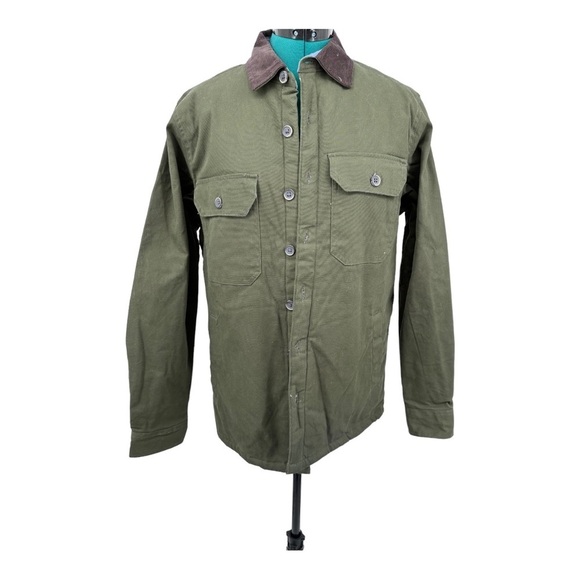 Tailor Vintage Faux Shearling Lined Stretch Canvas Jacket NWOT - Picture 4 of 8